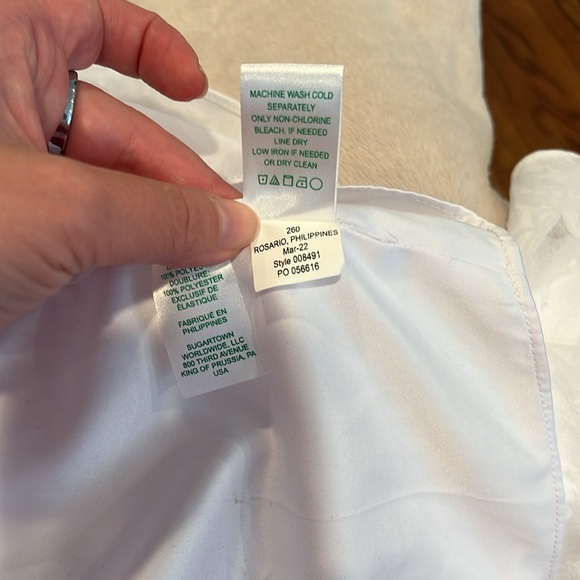 Lilly Pulitzer White Rivera Midi Dress Smocked White Tie Shoulder size Small - Picture 8 of 8